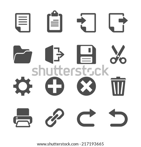 toolbar icon set, vector eps10.