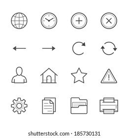 Toolbar Icons for Application and website