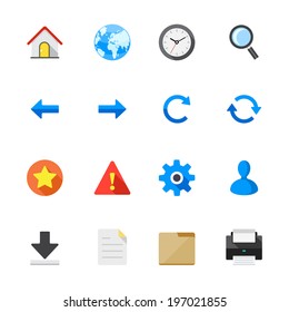 Toolbar Icons : Flat Icon Set for Web and Mobile Application