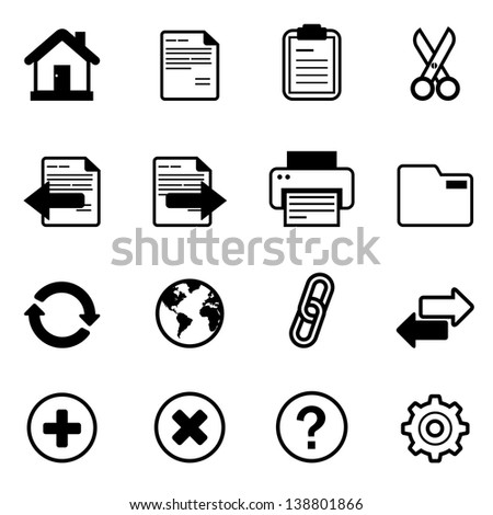 Toolbar and Website Icons Vector