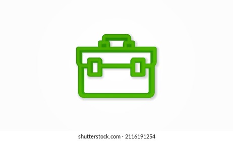 Icono de línea realista 3d del Cuadro de herramientas. Ilustración de la vista superior del vector. pictograma de color aislado en fondo blanco