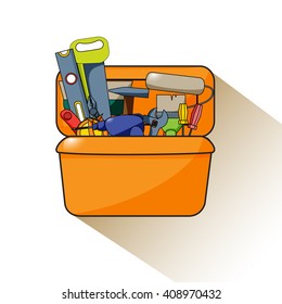 toolbox, Building tool, set master for repairs, vector