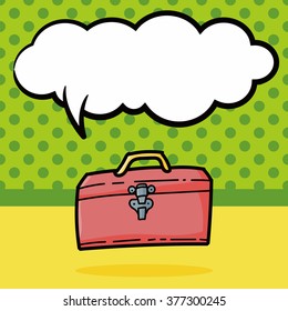 toolbox color doodle, speech bubble