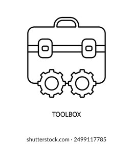 toolbox concept line icon. Simple element illustration. toolbox concept outline symbol design.
