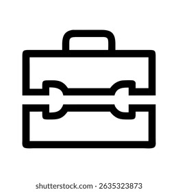 Toolbox construction tool icon. Box with tools supporting repair project needs.