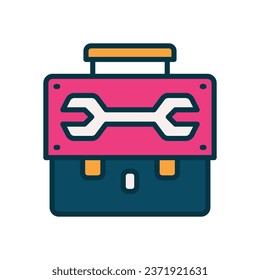 toolbox filled color icon. vector icon for your website, mobile, presentation, and logo design.