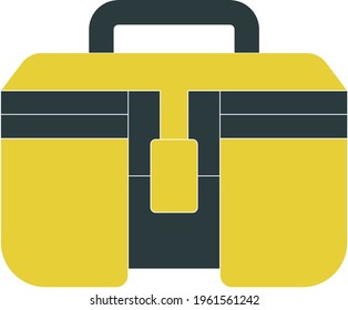 Icono plano del Cuadro de herramientas para la jornada laboral y otros contenidos