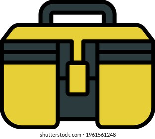 Toolbox flat icon illustration for labour day and other content