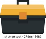 Toolbox Flat Vector Illustration – Professional Tool Storage Box