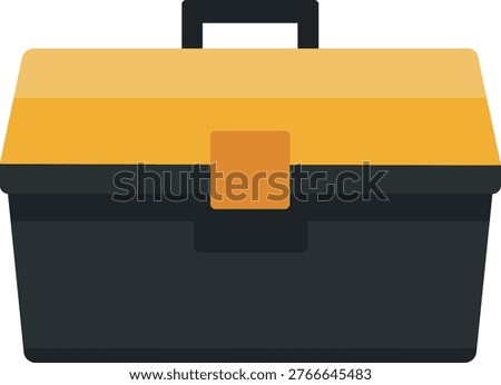 Toolbox Flat Vector Illustration – Professional Tool Storage Box