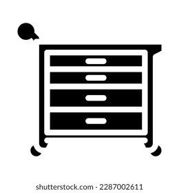 toolbox garage glyph icon vector. toolbox garage sign. isolated symbol illustration
