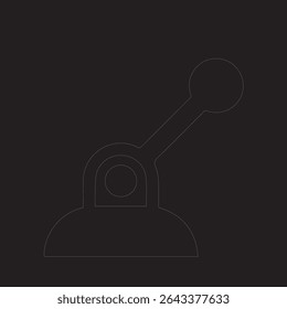 Caixa de ferramentas Caixa de engrenagens elétrica de alta tensão Interruptor Ícone Vetor Arte Ilustração, Preto e branco Contorno Design