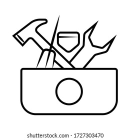 Toolbox with Hand Tools icon