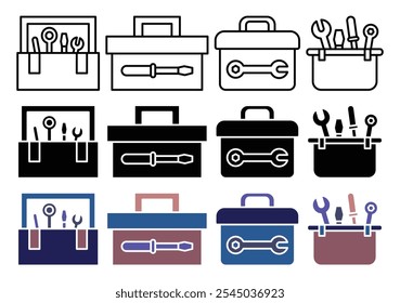 Toolbox icon in black and colored versions.