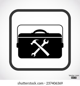 toolbox icon - black vector illustration