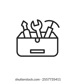 Toolbox icon Black and white logo