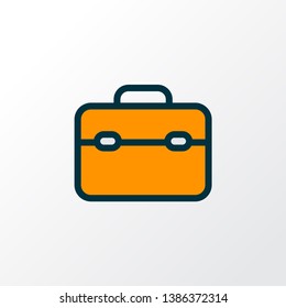 Toolbox icon colored line symbol. Premium quality isolated toolkit element in trendy style.