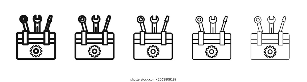 Diseño de iconos de caja de herramientas, logotipo, App, interfaz de usuario. Ilustración vectorial, EPS