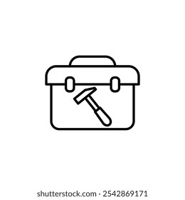 Toolbox icon. filled and line stroke icons