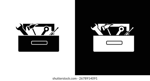 Toolbox icon flat design. Eps 10
