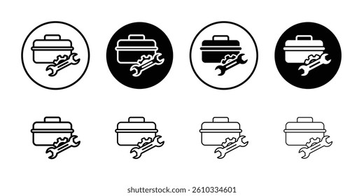Toolbox icon Flat fill set collection