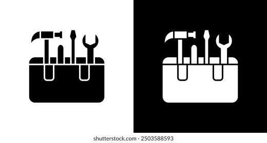 Toolbox icon Flat vector set outline