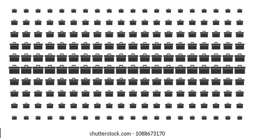 Toolbox icon halftone pattern, designed for backgrounds, covers, templates and abstract concepts. Vector toolbox shapes arranged into halftone matrix.