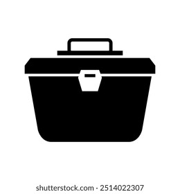 Toolbox icon illustrated on background