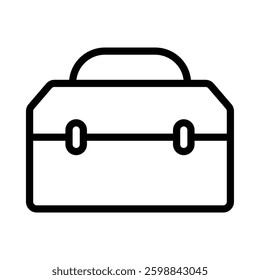 Toolbox icon illustration in line style. Perfect for website mobile app presentation. Suitable for any user interface and user experience