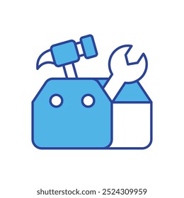 Toolbox icon isolated on a white background. Vector illustration.