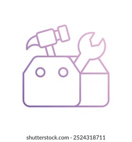 Toolbox icon isolated on a white background. Vector illustration.