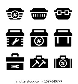 toolbox icon isolated sign symbol vector illustration - Collection of high quality black style vector icons
