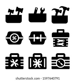 toolbox icon isolated sign symbol vector illustration - Collection of high quality black style vector icons
