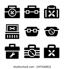 toolbox icon isolated sign symbol vector illustration - Collection of high quality black style vector icons

