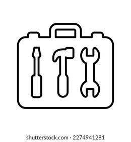 Icono del Cuadro de herramientas. Línea, diseño de esquema.