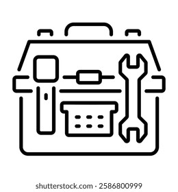 Toolbox icon in linear style 