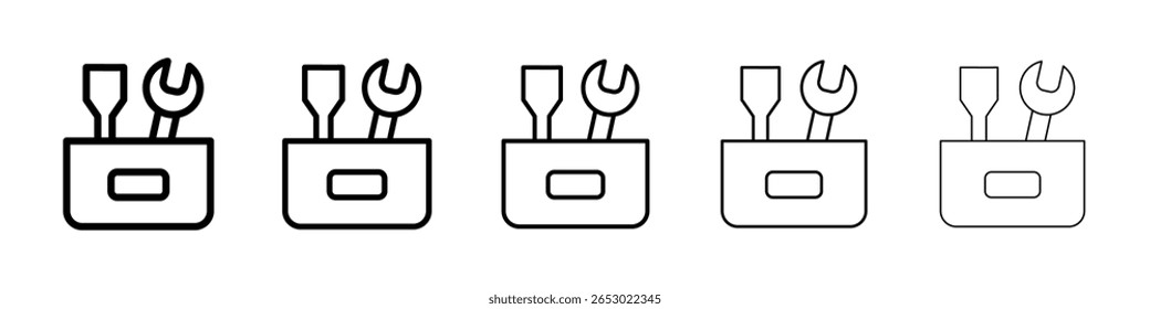 Toolbox icon or logo illustration outline black style