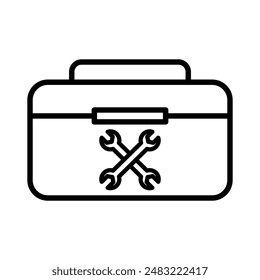 Icono de cuadro de herramientas logo signo contorno de Vector