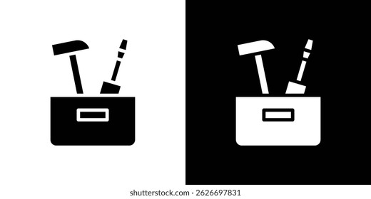 Icono de la caja de herramientas para el diseño de interfaz de usuario del App móvil del Web del logotipo.