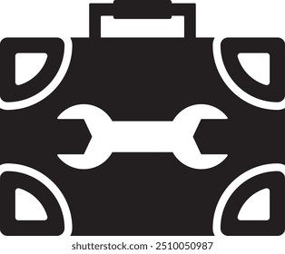 Icono de la caja de herramientas sobre fondo blanco
