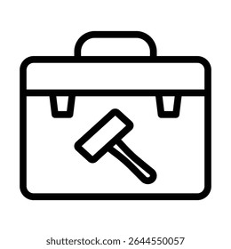 Toolbox icon outline set sign