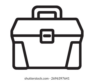 Toolbox icon outline style design for construction and repair equipment