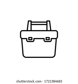 toolbox icon outline vector. isolated on white background