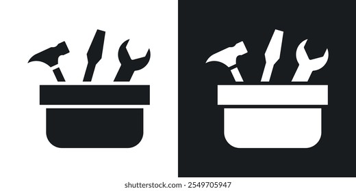 Paquete de iconos de Toolbox en color negro.