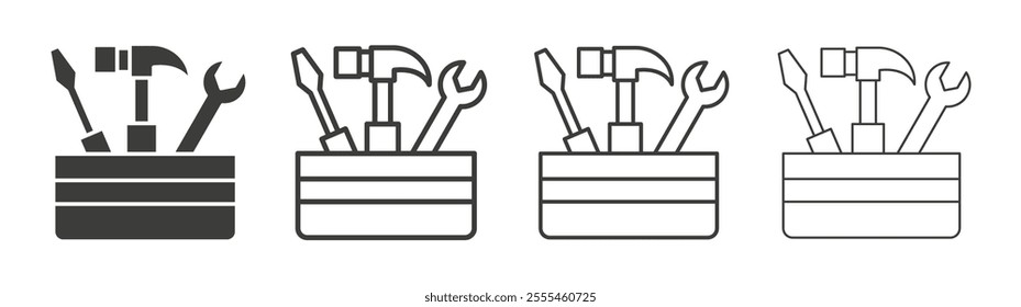 Toolbox icon pack. vector illustration