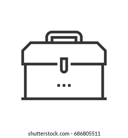 Toolbox icon, part of the square icons, real estate icon set. The illustration is a vector, editable stroke, thirty-two by thirty-two matrix grid, pixel perfect file.