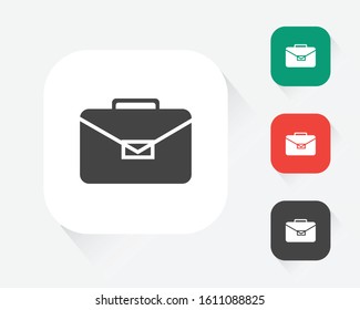 toolbox icon, portfolio icon, bag icon flat design