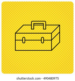 Toolbox icon. Repair instruments sign.