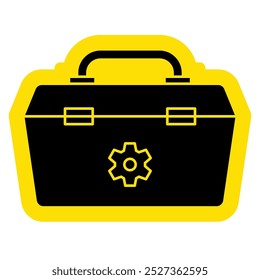 Toolbox icon, repairman, tool building, equipment