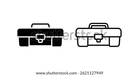 toolbox icon set. Flat illustration of vector icon on white background